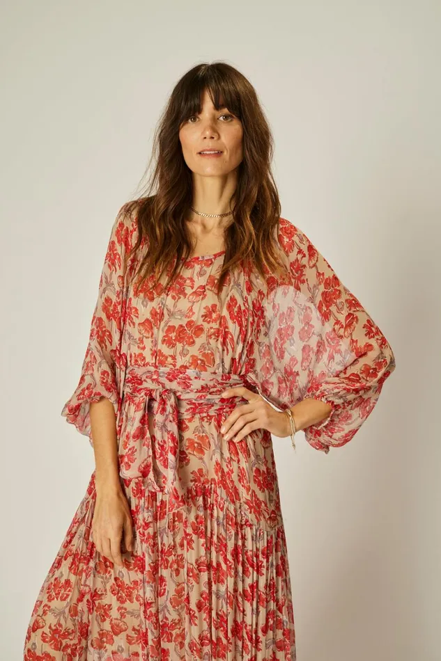 Women Natalie Martin Dresses Lainey Dress Chiffon Watercolor Dove