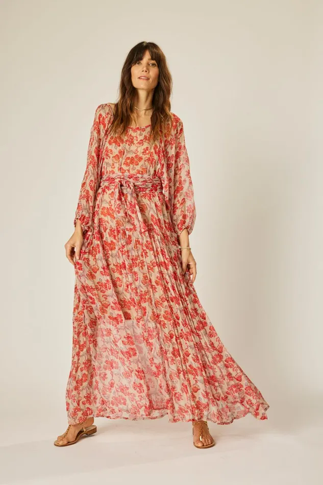 Women Natalie Martin Dresses Lainey Dress Chiffon Watercolor Dove