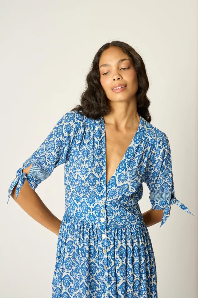 Women Natalie Martin Dresses Layla Dress Fleurdelis Blue