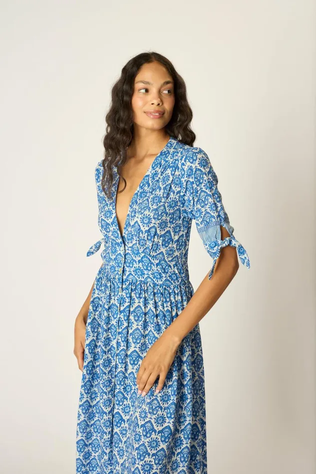 Women Natalie Martin Dresses Layla Dress Fleurdelis Blue