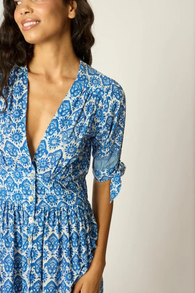 Women Natalie Martin Dresses Layla Dress Fleurdelis Blue