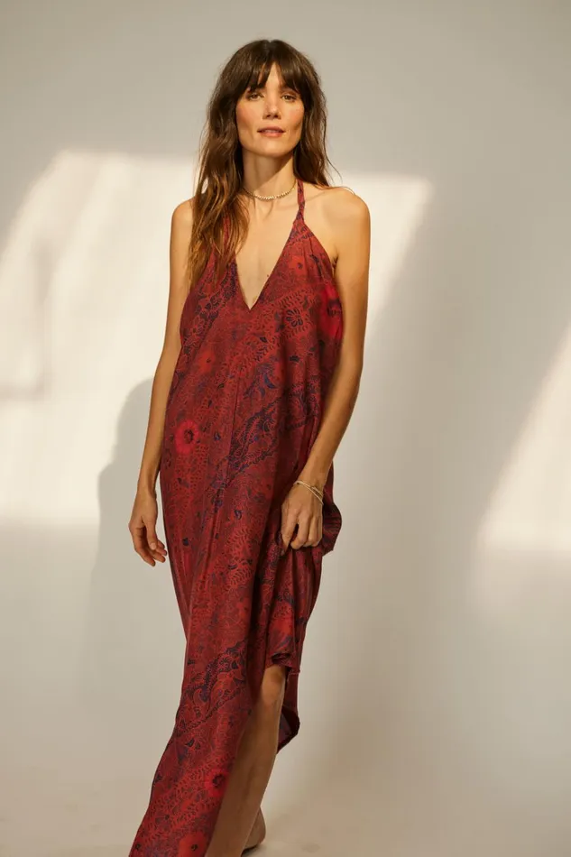 Women Natalie Martin Dresses Lola Dress Peacock Currant