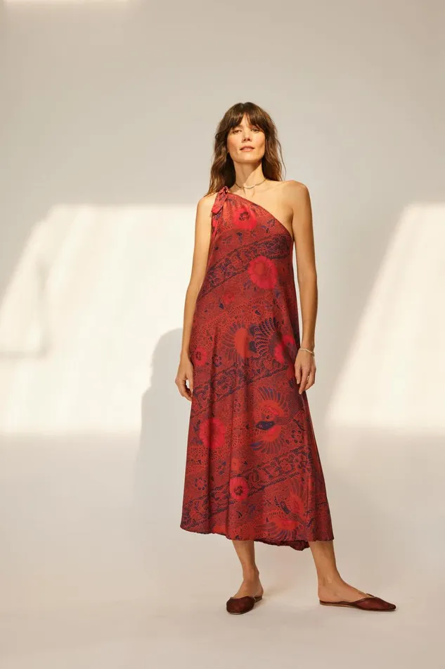 Women Natalie Martin Dresses Lola Dress Peacock Currant