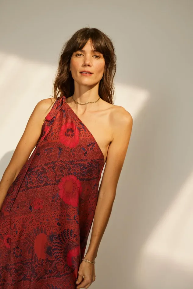 Women Natalie Martin Dresses Lola Dress Peacock Currant
