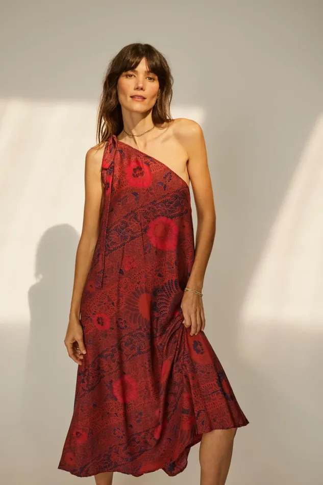 Women Natalie Martin Dresses Lola Dress Peacock Currant