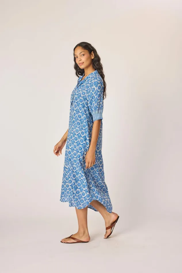 Women Natalie Martin Dresses Lulu Dress Fleurdelis Blue