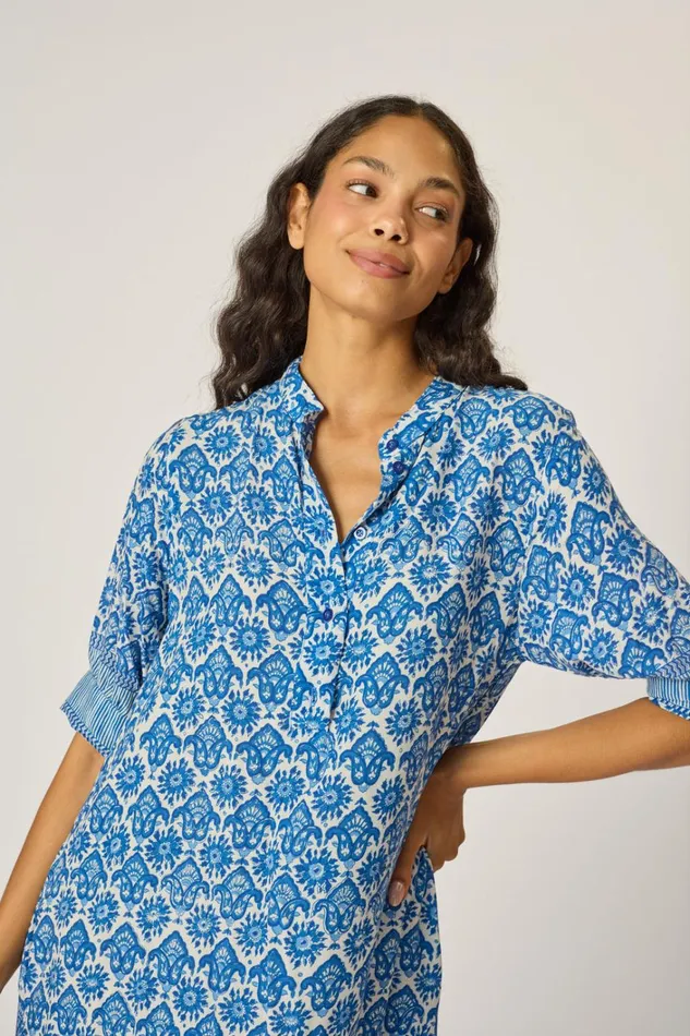 Women Natalie Martin Dresses Lulu Dress Fleurdelis Blue