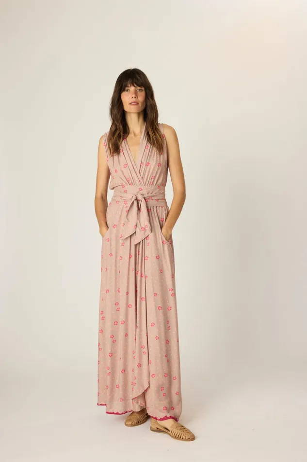 Women Natalie Martin Dresses Nico Sleeveless Maxi Pinwheel Mink