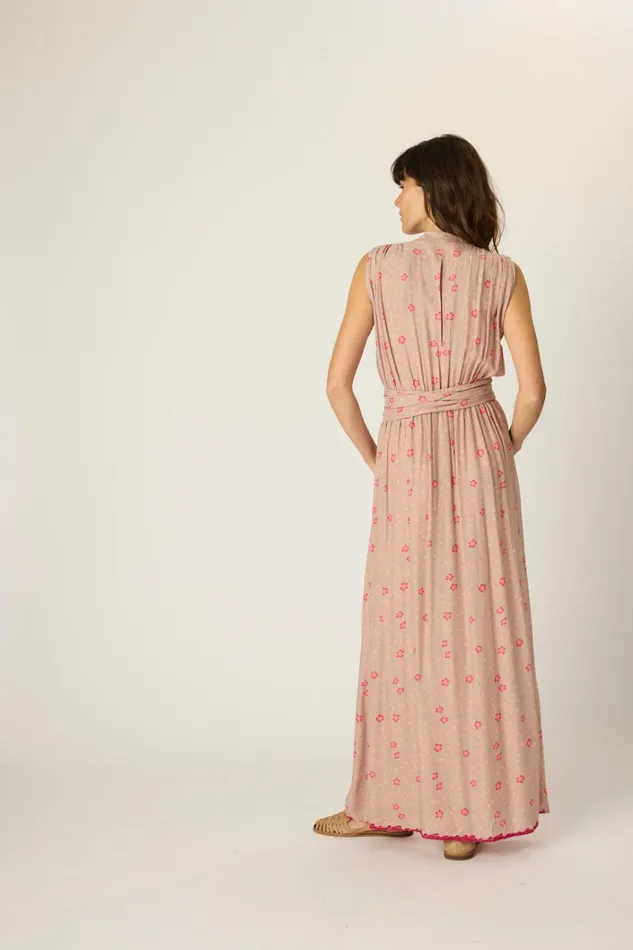 Women Natalie Martin Dresses Nico Sleeveless Maxi Pinwheel Mink