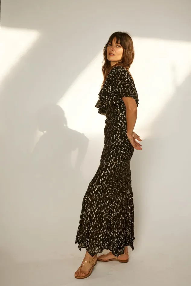 Women Natalie Martin Dresses Ramya Dress Metallic Chiffon