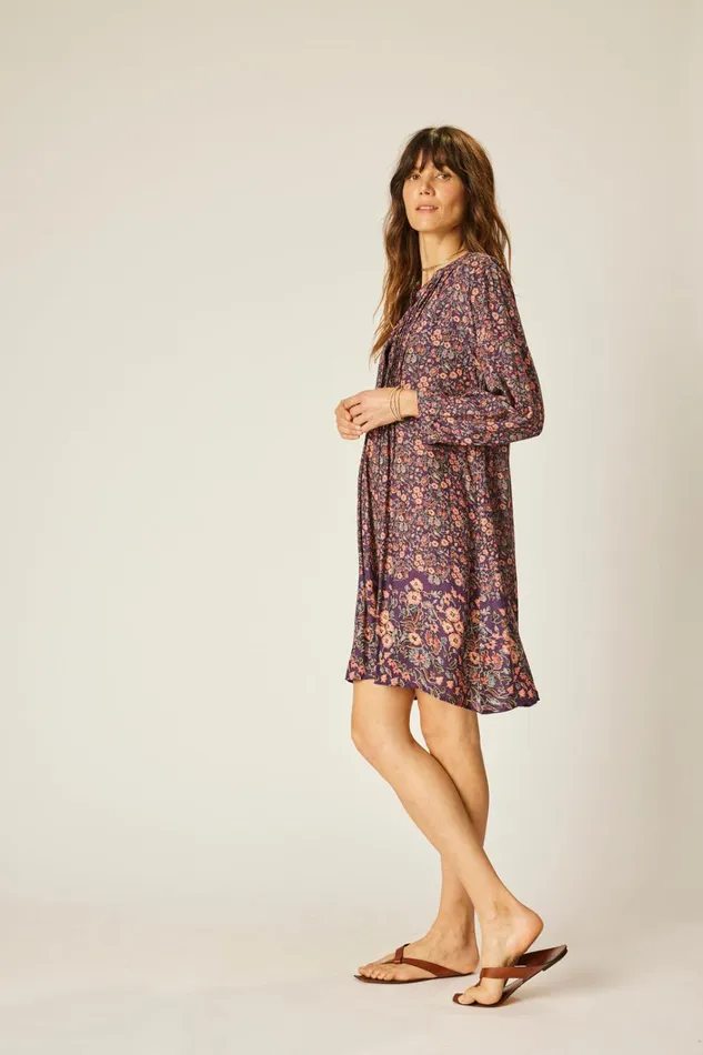 Women Natalie Martin Dresses Sammie Short Dress Petite Fleur Aubergine