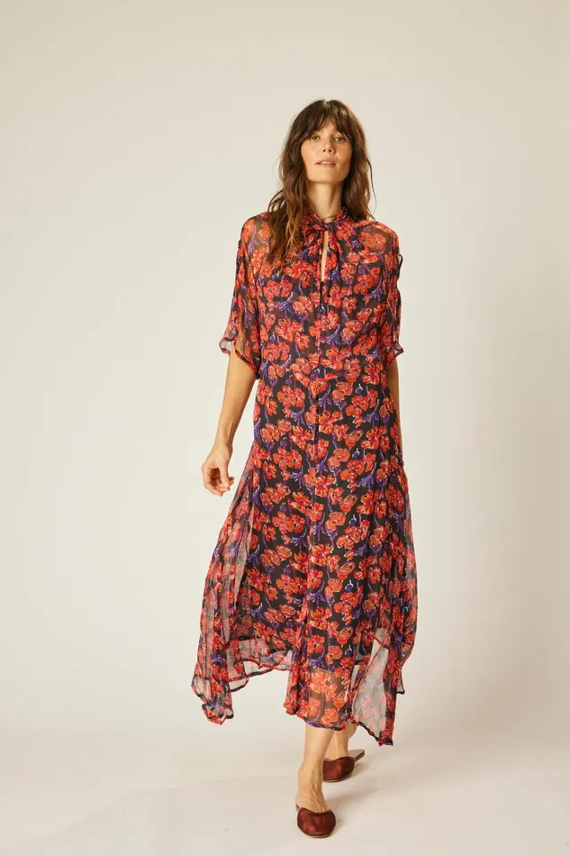 Women Natalie Martin Dresses Tiffany Dress Chiffon Watercolor Onyx