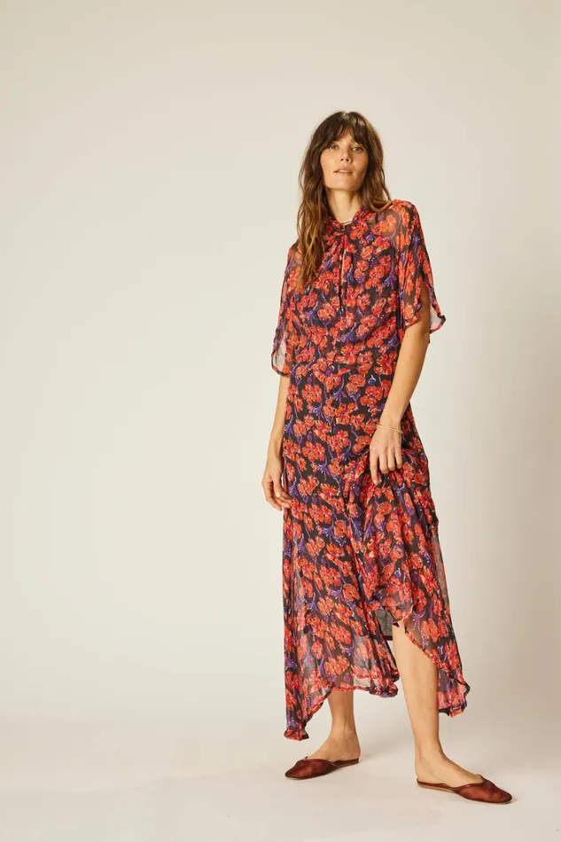 Women Natalie Martin Dresses Tiffany Dress Chiffon Watercolor Onyx
