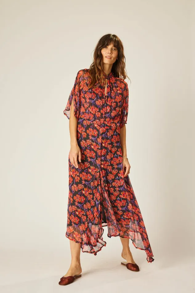 Women Natalie Martin Dresses Tiffany Dress Chiffon Watercolor Onyx
