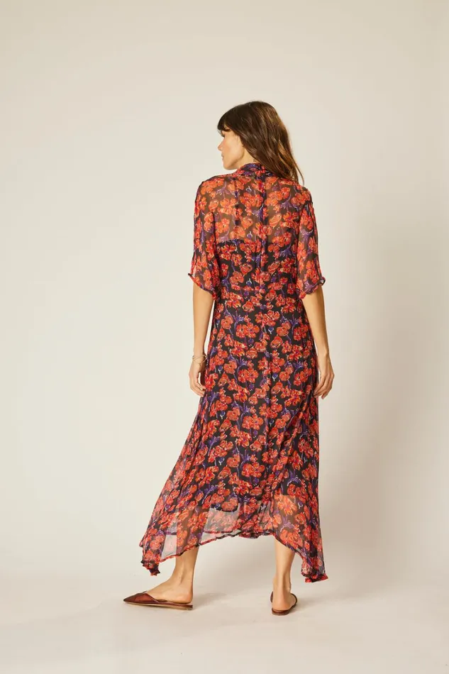 Women Natalie Martin Dresses Tiffany Dress Chiffon Watercolor Onyx