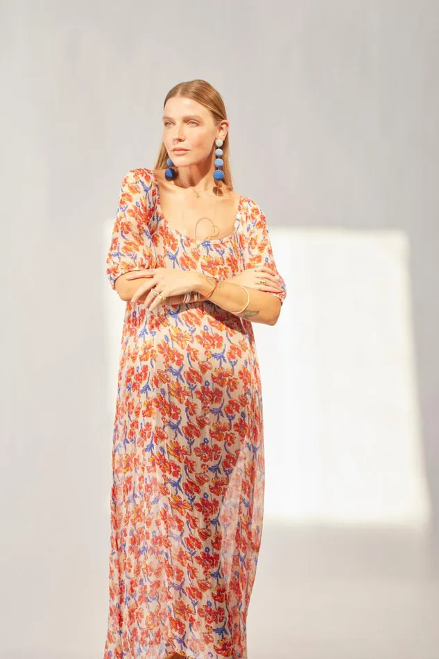 Women Natalie Martin Dresses Vivi Dress Chiffon Watercolor Clemen
