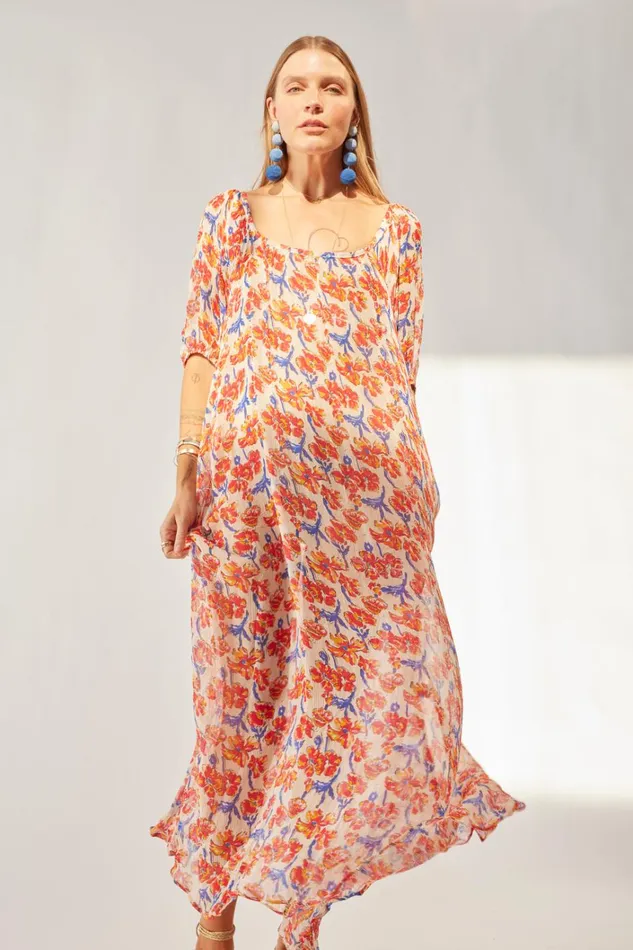 Women Natalie Martin Dresses Vivi Dress Chiffon Watercolor Clemen