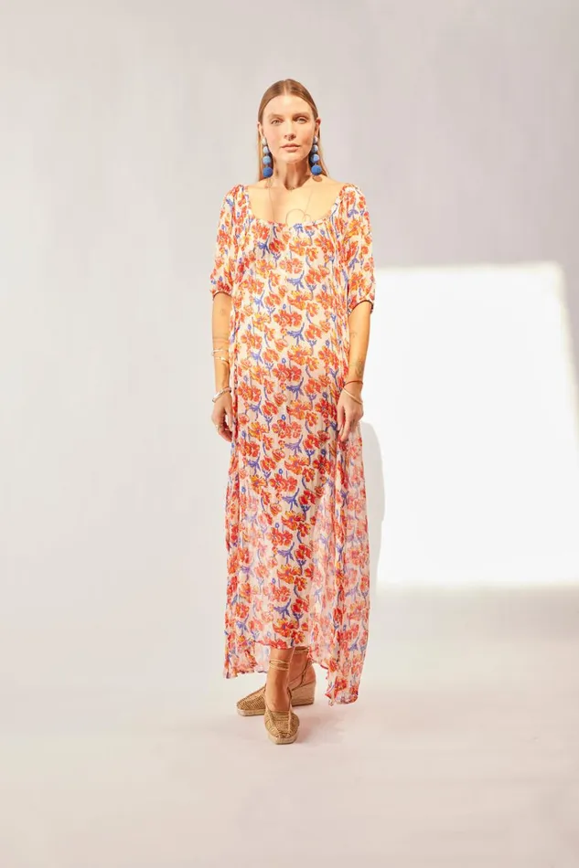 Women Natalie Martin Dresses Vivi Dress Chiffon Watercolor Clemen