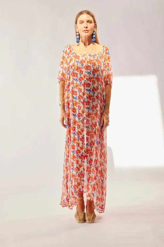 Women Natalie Martin Dresses Vivi Dress Chiffon Watercolor Clemen