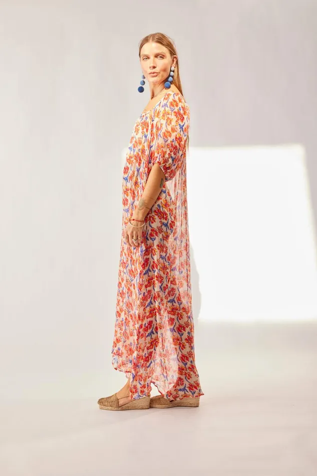Women Natalie Martin Dresses Vivi Dress Chiffon Watercolor Clemen
