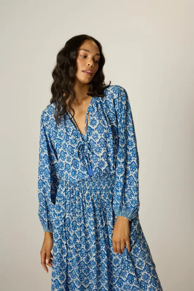 Women Natalie Martin Tops Amelia Top Fleurdelis Blue Women Natalie Martin Tops Amelia Top Fleurdelis Blue