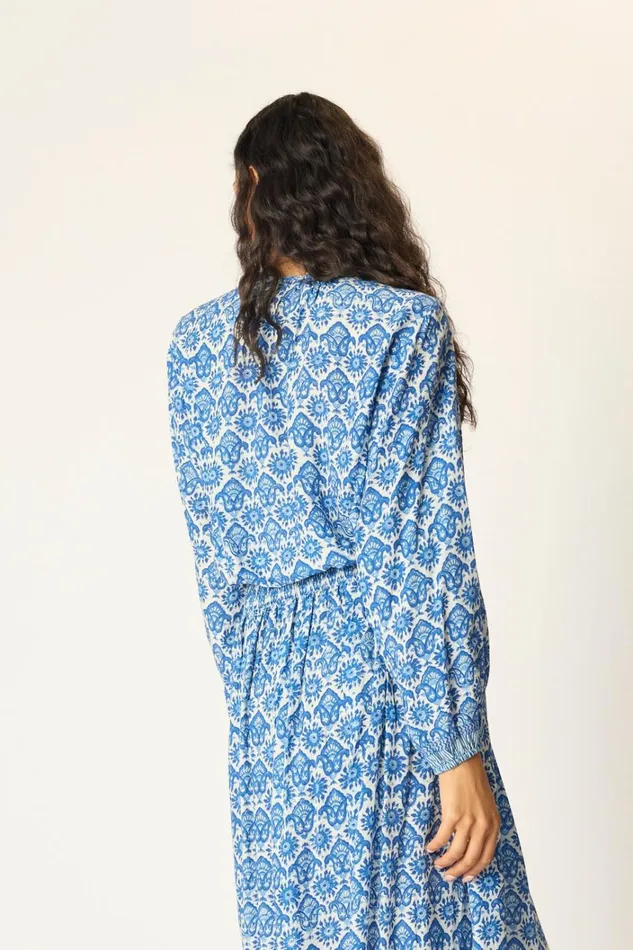 Women Natalie Martin Tops Amelia Top Fleurdelis Blue Women Natalie Martin Tops Amelia Top Fleurdelis Blue