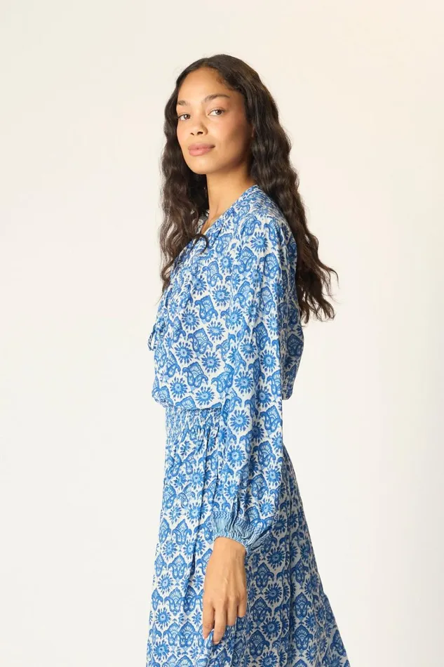 Women Natalie Martin Tops Amelia Top Fleurdelis Blue Women Natalie Martin Tops Amelia Top Fleurdelis Blue
