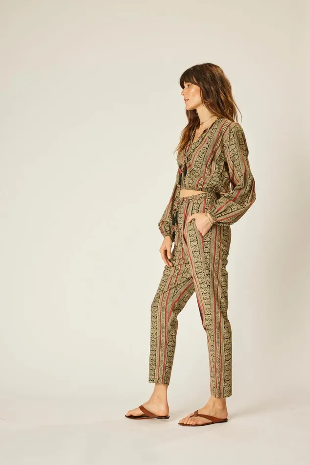 Women Natalie Martin Tops Amelia Top Paisley Stripe Black Women Natalie Martin Tops Amelia Top Paisley Stripe Black