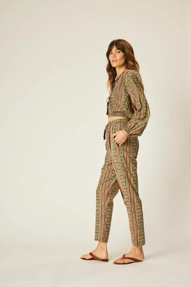 Women Natalie Martin Tops Amelia Top Paisley Stripe Black Women Natalie Martin Tops Amelia Top Paisley Stripe Black