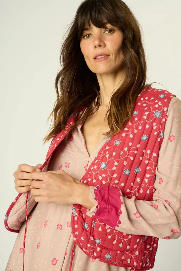 Women Natalie Martin Tops Felicity Vest Pinwheel Mink