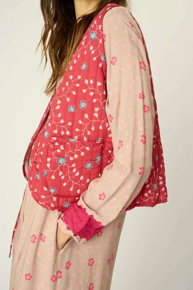 Women Natalie Martin Tops Felicity Vest Pinwheel Mink