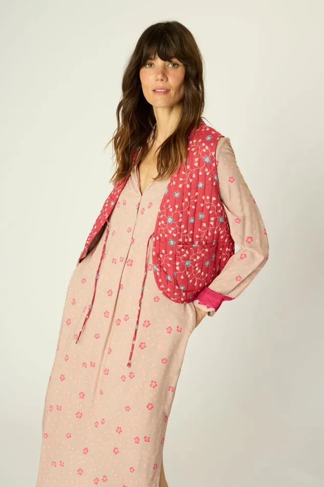 Women Natalie Martin Tops Felicity Vest Pinwheel Mink