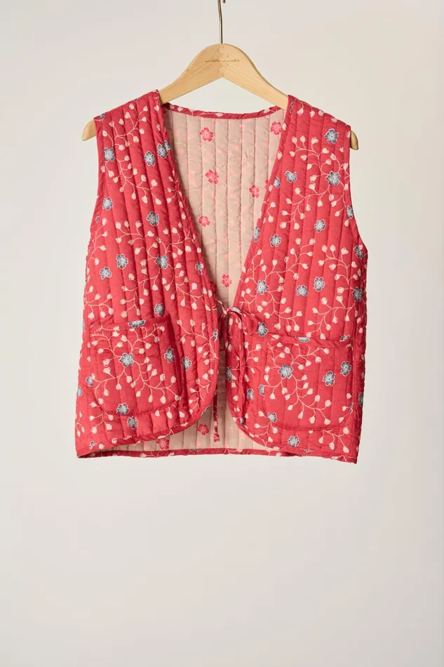 Women Natalie Martin Tops Felicity Vest Pinwheel Mink