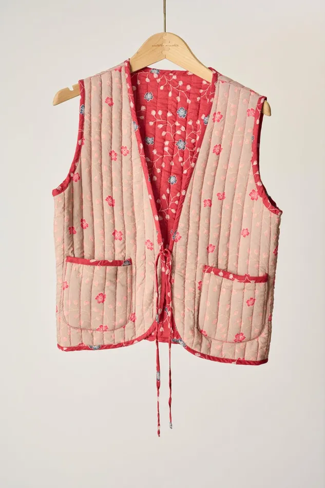 Women Natalie Martin Tops Felicity Vest Pinwheel Mink