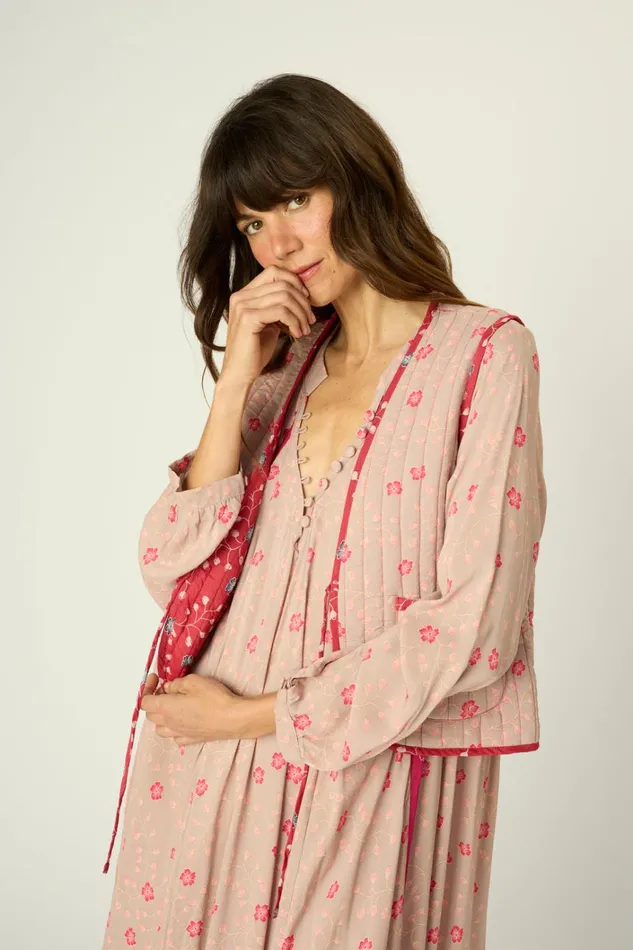 Women Natalie Martin Tops Felicity Vest Pinwheel Mink
