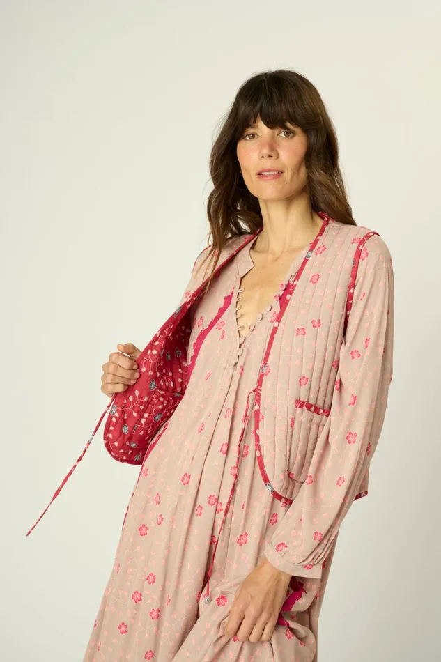 Women Natalie Martin Tops Felicity Vest Pinwheel Mink