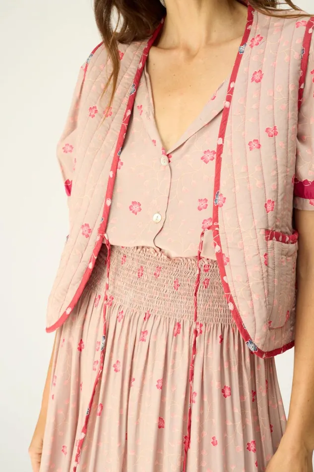 Women Natalie Martin Tops Felicity Vest Pinwheel Mink