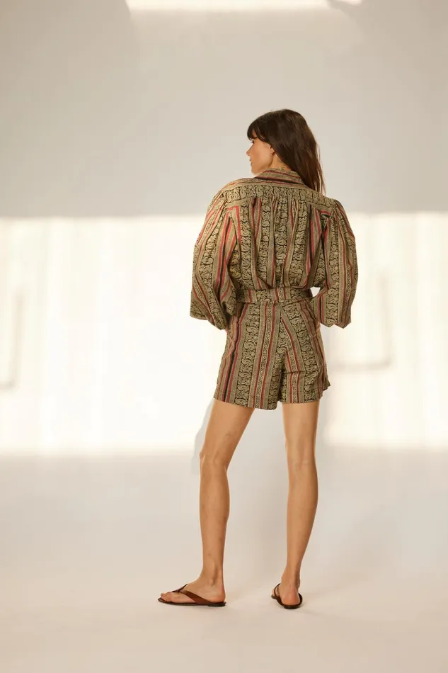 Women Natalie Martin Tops Iris Top Paisley Stripe Black Women Natalie Martin Tops Iris Top Paisley Stripe Black
