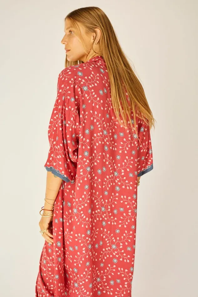 Women Natalie Martin Tops Lennon Kimono Pinwheel Barn Red