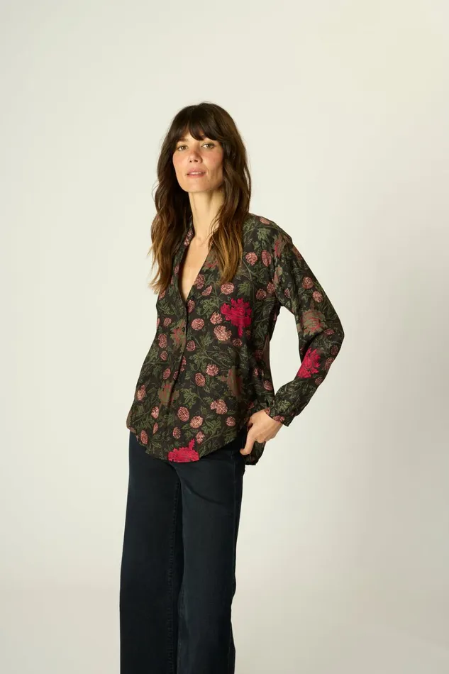 Women Natalie Martin Tops Leslie Shirt Lehua Black