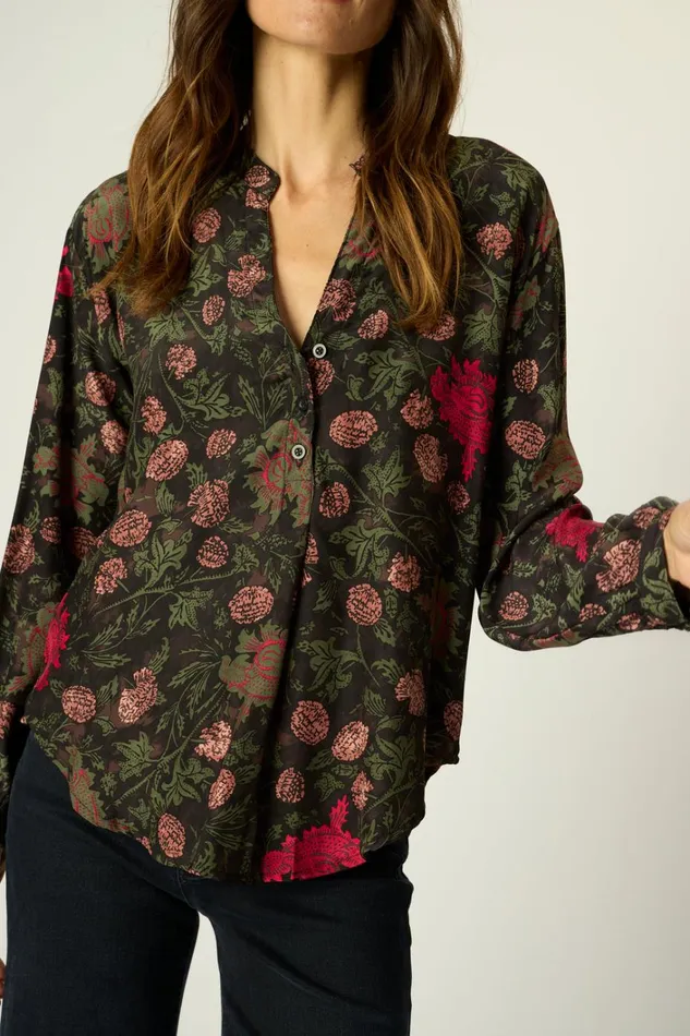 Women Natalie Martin Tops Leslie Shirt Lehua Black