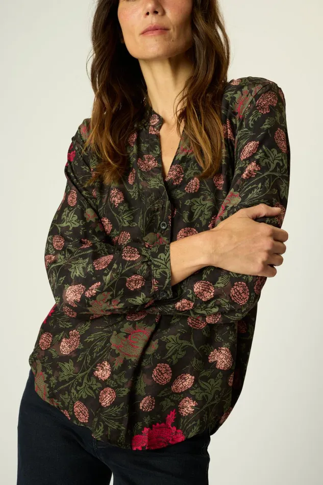 Women Natalie Martin Tops Leslie Shirt Lehua Black