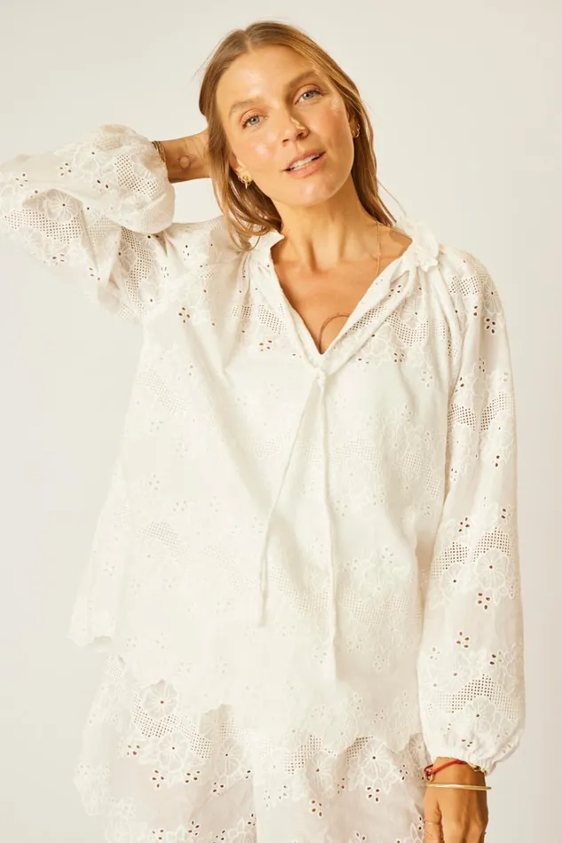 Women Natalie Martin Tops Penny Blouse Geranium Milk
