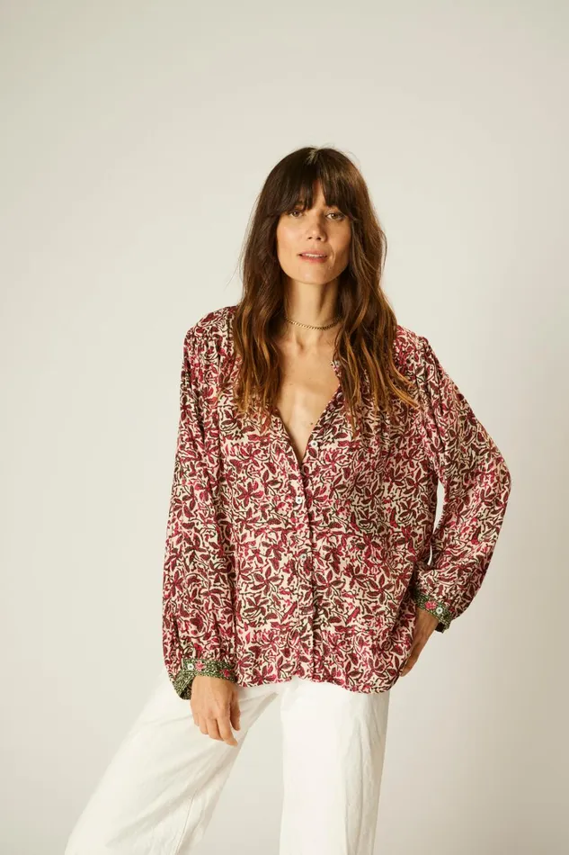 Women Natalie Martin Tops Tolan Shirt Gloriosa Watermelon