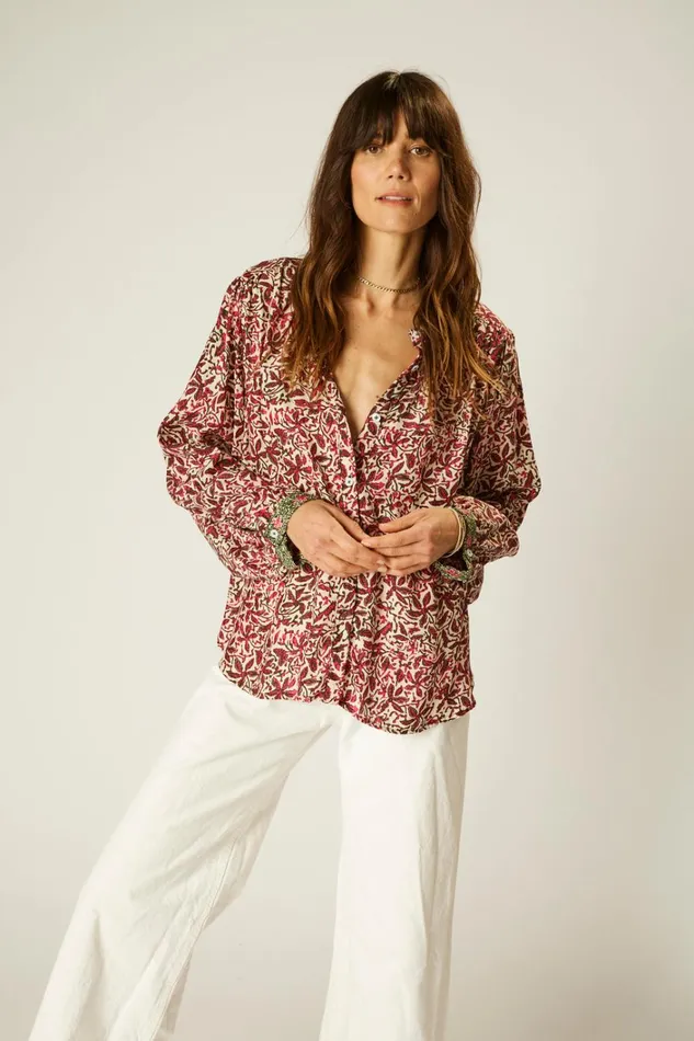 Women Natalie Martin Tops Tolan Shirt Gloriosa Watermelon