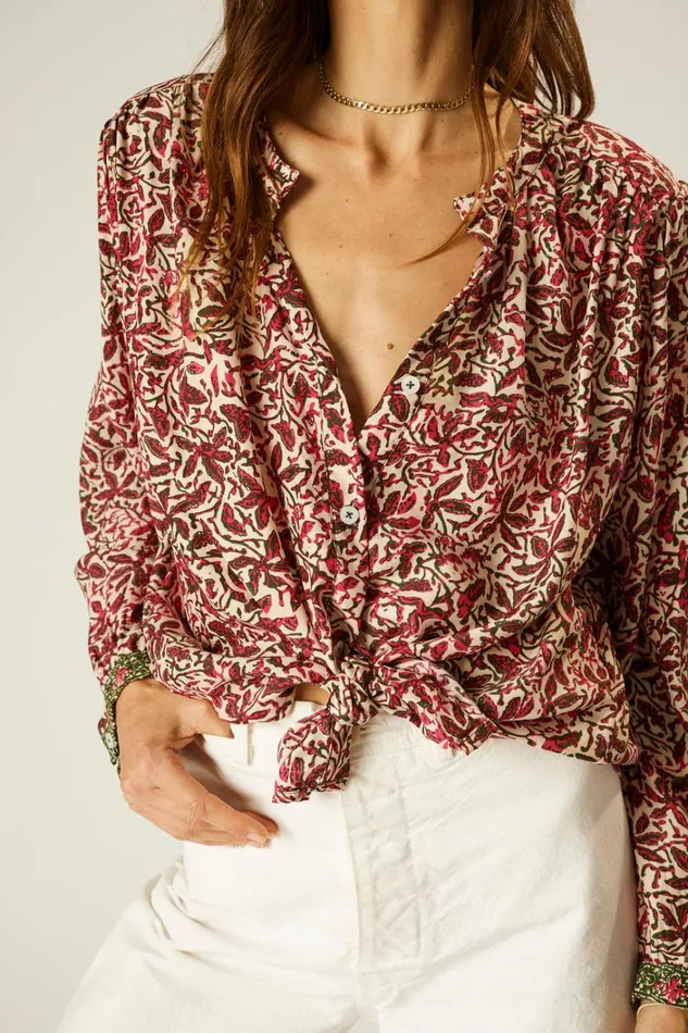 Women Natalie Martin Tops Tolan Shirt Gloriosa Watermelon