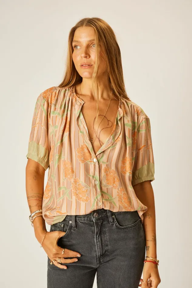 Women Natalie Martin Tops Violet Top Chamomile Apricot