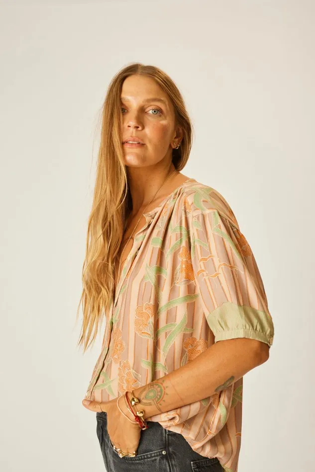 Women Natalie Martin Tops Violet Top Chamomile Apricot