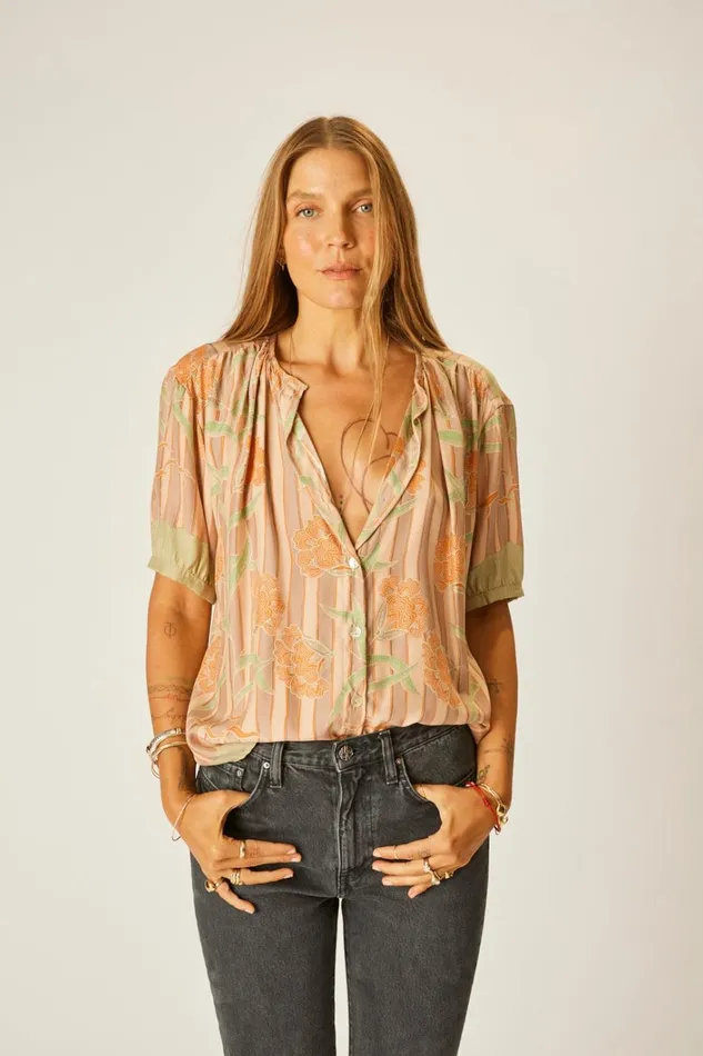 Women Natalie Martin Tops Violet Top Chamomile Apricot