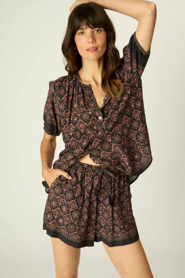Women Natalie Martin Tops Violet Top Fleurdelis Black Women Natalie Martin Tops Violet Top Fleurdelis Black